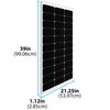 Mighty Max Battery Monocrystalline Solar Panel, 100 W, 12V, MC4 MAX3990193